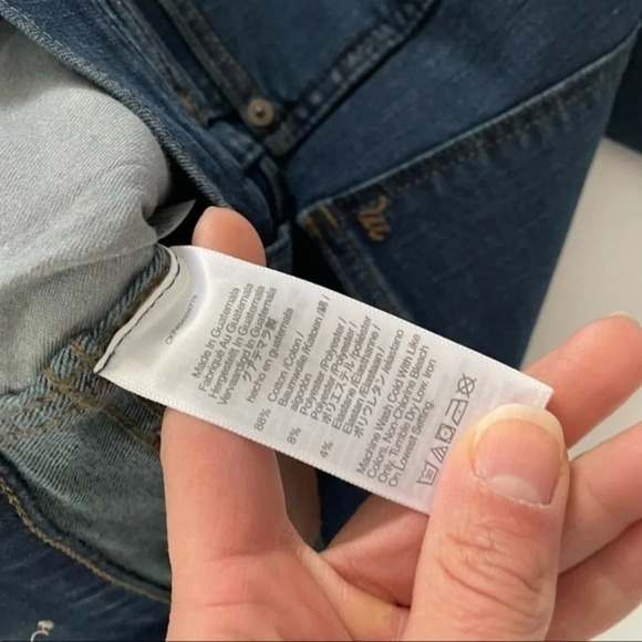 Madewell 10" High Rise Skinny Jeans Hayes Wash F4684 - Picture 6 of 11